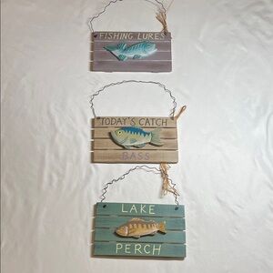 Decorative Fishing Sign Set